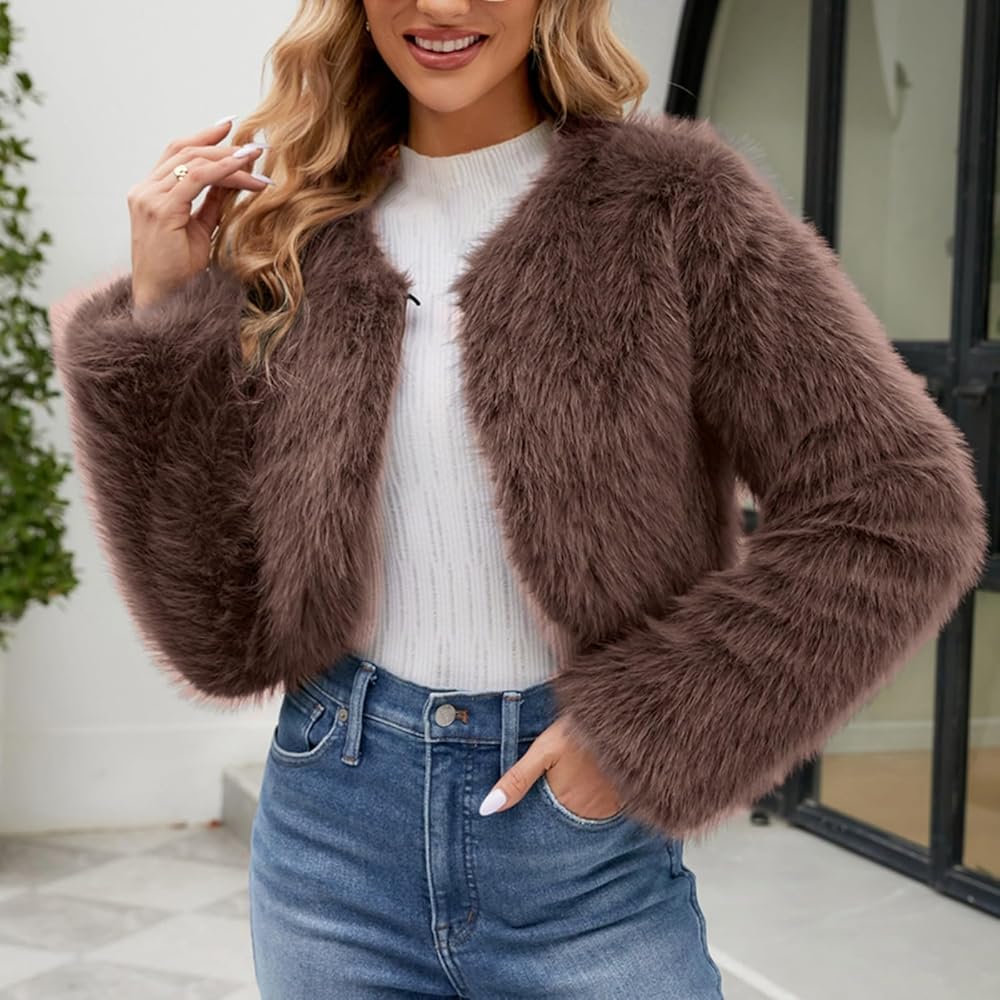 Her lip to 公式正規 Faux Fur Coat M The Luxe Zip- Up Faux Fur Jacket – Ooh La La Boutique
